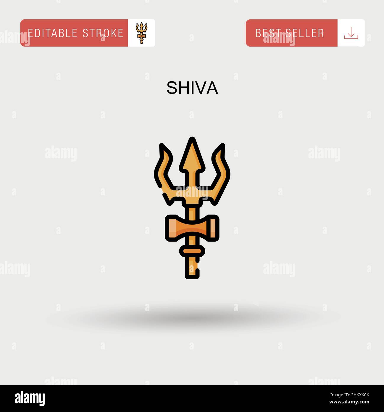 Shiva semplice vettore icona. Illustrazione Vettoriale