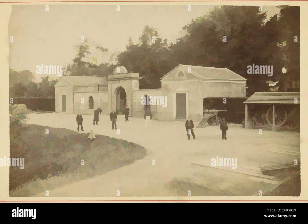 Arte ispirata al cimitero (a Schoonhoven?), Lodewijk Hendrikus Serré, S. & W.N. van Nooten, c.. 1870 - c. 1880, carta, stampa albume, altezza 99 mm x larghezza 151 mm, opere classiche modernizzate da Artotop con un tocco di modernità. Forme, colore e valore, impatto visivo accattivante sulle emozioni artistiche attraverso la libertà delle opere d'arte in modo contemporaneo. Un messaggio senza tempo che persegue una nuova direzione selvaggiamente creativa. Artisti che si rivolgono al supporto digitale e creano l'NFT Artotop Foto Stock