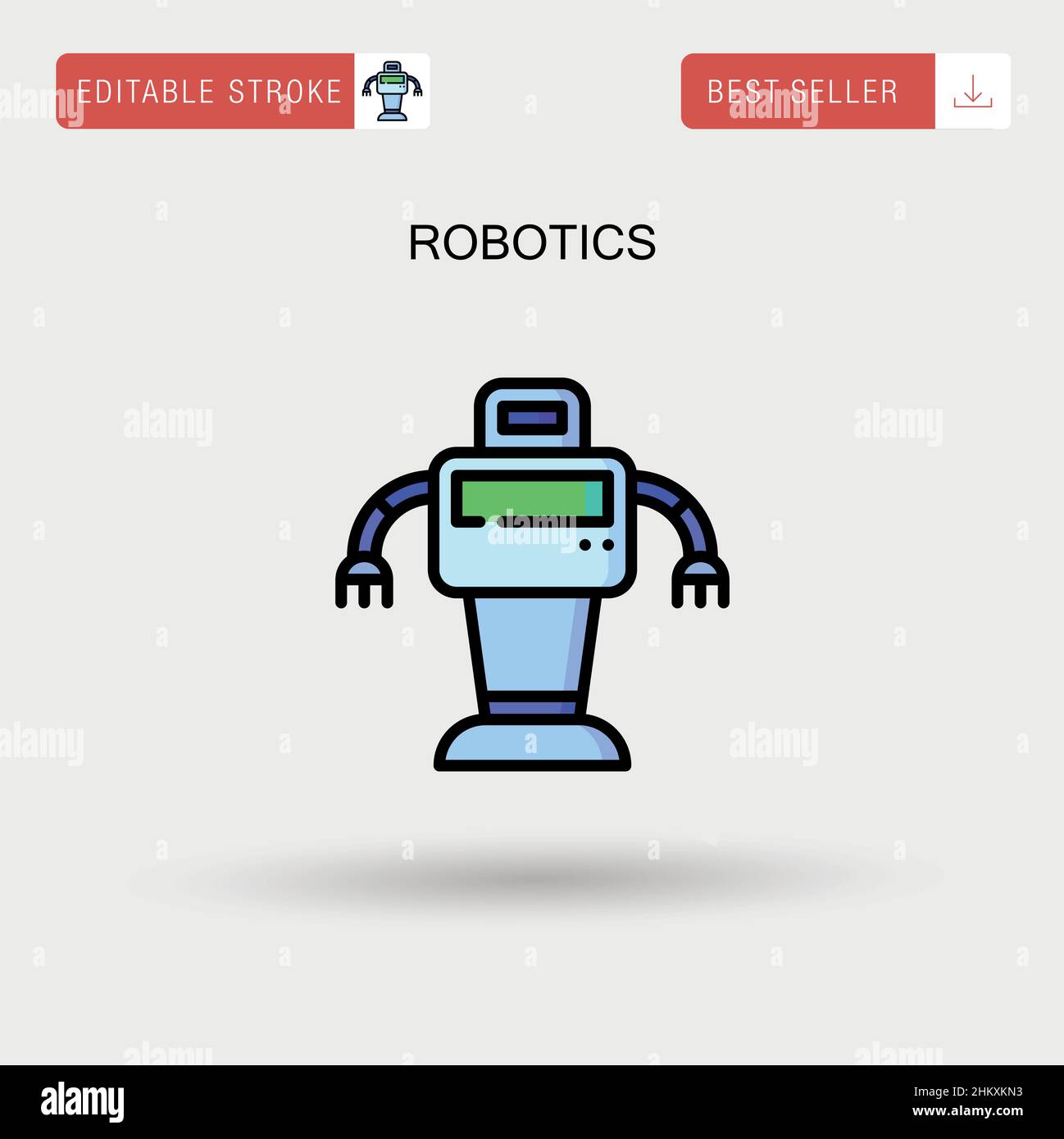 Icona vettore semplice robotica. Illustrazione Vettoriale