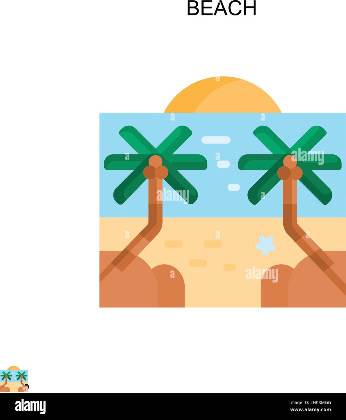 Spiaggia semplice icona vettoriale. Modello di disegno del simbolo di illustrazione per l'elemento dell'interfaccia utente mobile Web. Illustrazione Vettoriale Spiaggia semplice icona vettoriale. Modello di disegno del simbolo di illustrazione per l'elemento dell'interfaccia utente mobile Web. Illustrazione Vettoriale