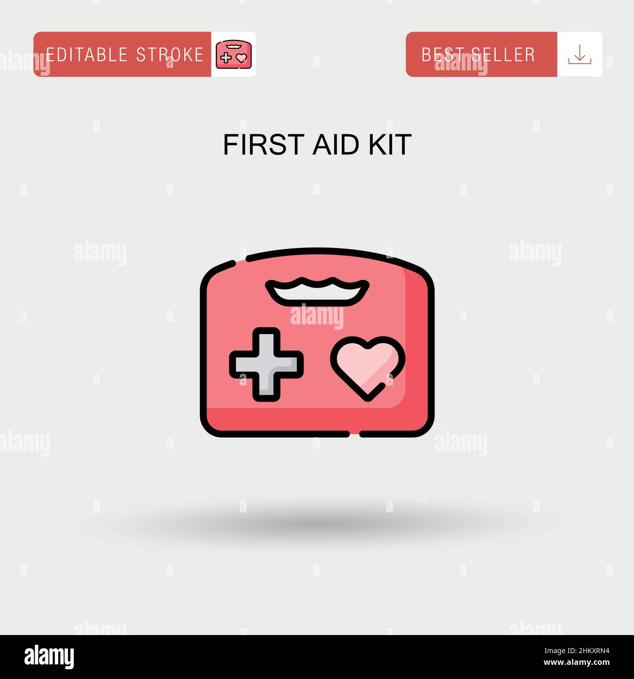 Icona vettore semplice kit di pronto soccorso. Illustrazione Vettoriale