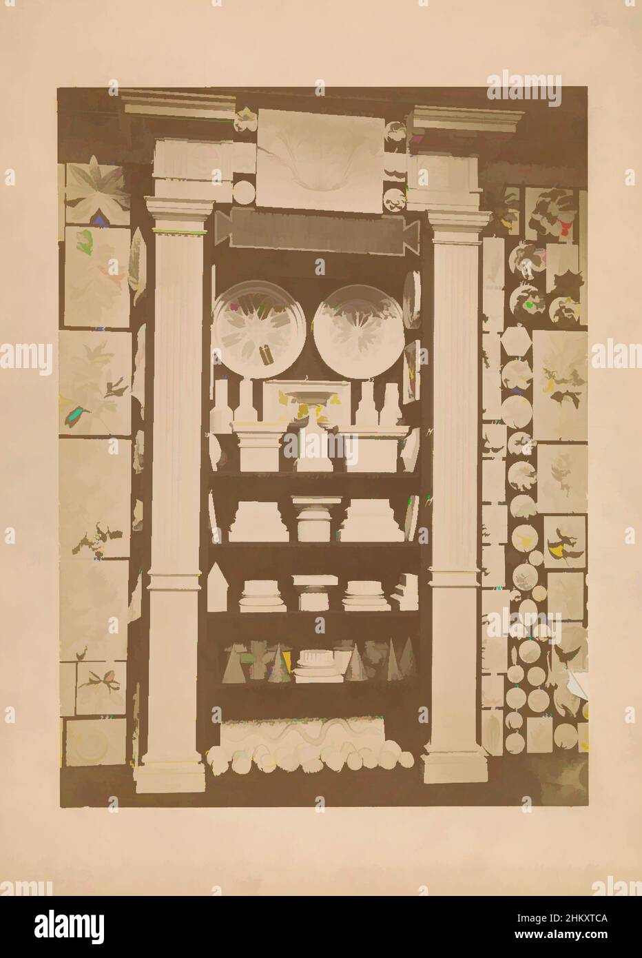Arte ispirata dalla disposizione dei modelli in gesso di J.G. Bofinger, Europa, c.. 1887, cartone, stampa albume, altezza 324 mm x larghezza 239 mm, opere classiche modernizzate da Artotop con un tocco di modernità. Forme, colore e valore, impatto visivo accattivante sulle emozioni artistiche attraverso la libertà delle opere d'arte in modo contemporaneo. Un messaggio senza tempo che persegue una nuova direzione selvaggiamente creativa. Artisti che si rivolgono al supporto digitale e creano l'NFT Artotop Foto Stock