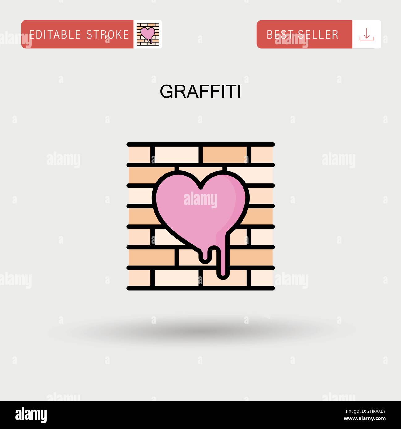 Icona Graffiti Simple Vector. Illustrazione Vettoriale