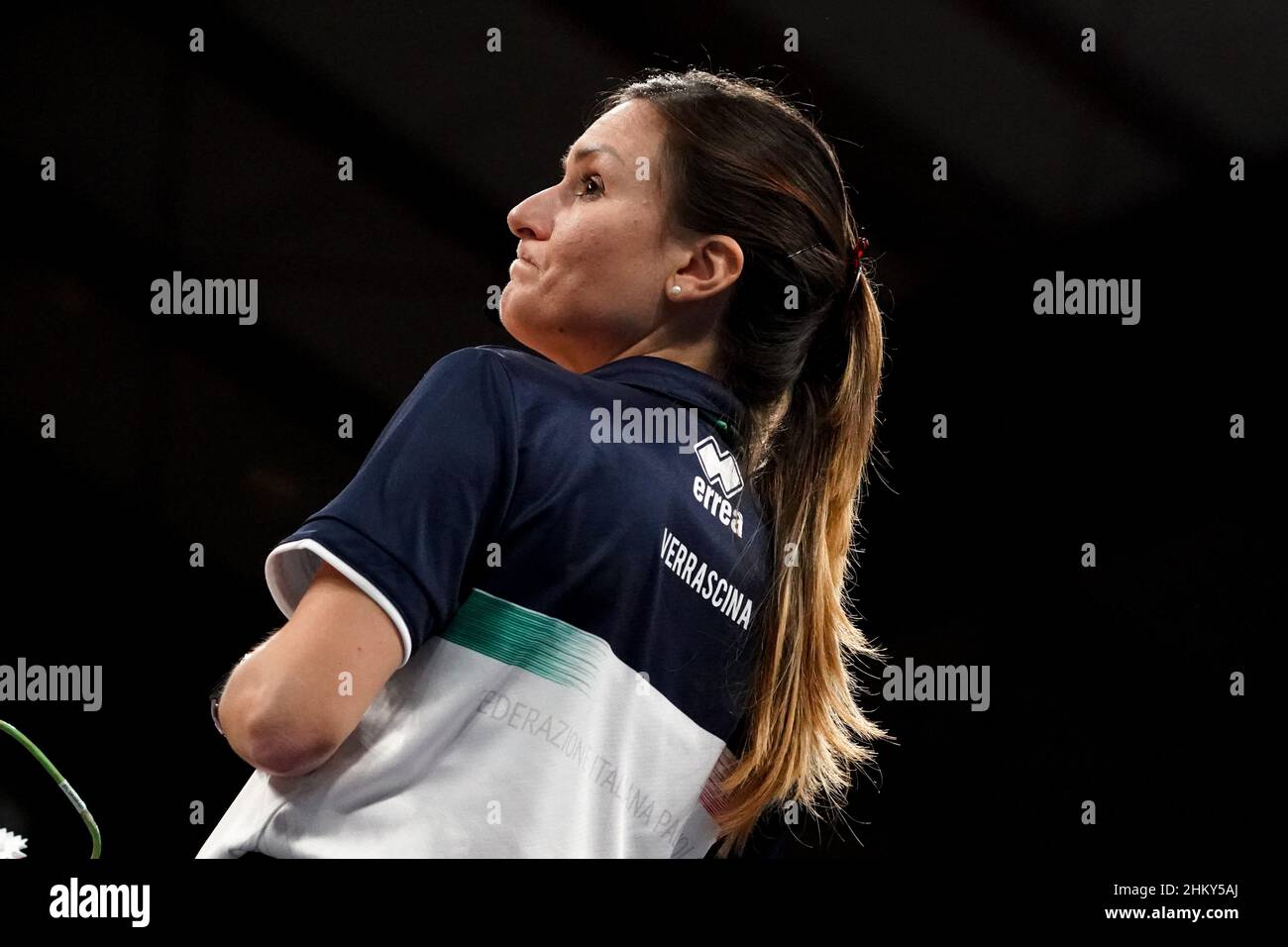 Perugia, Italia. 05th feb, 2022. Verrucina antonella (1Â° arbitro) durante Sir Safety Conad Perugia vs Consar Ravenna, Volley Campionato Italiano Serie A Men Superleague a Perugia, Italia, Febbraio 05 2022 Credit: Independent Photo Agency/Alamy Live News Foto Stock