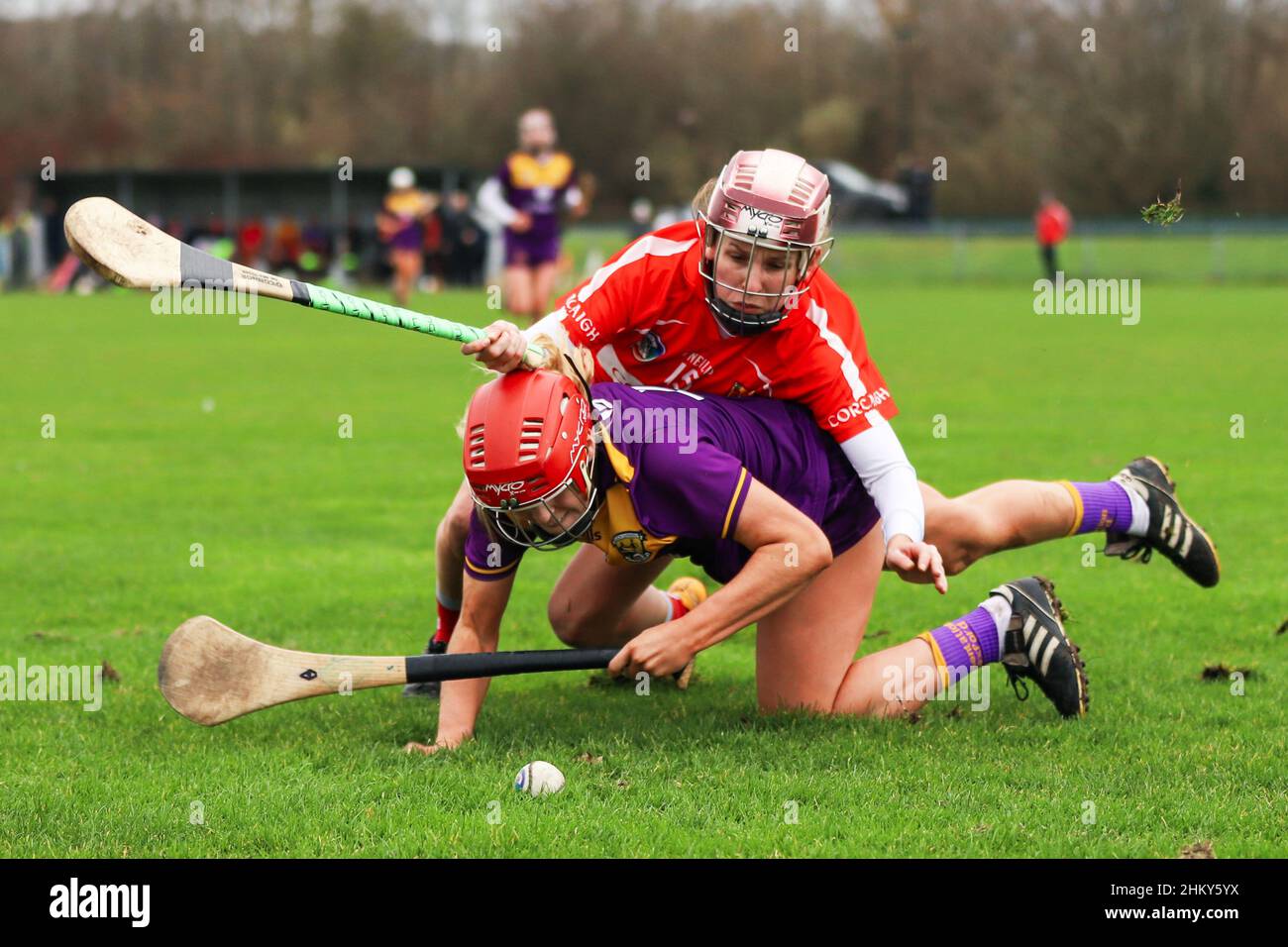 5th febbraio 2022, Cork, Irlanda - Littlewoods Ireland Division 2 Round 1: Cork Camogie 0:9 Wexford Camogie 0:14 Foto Stock