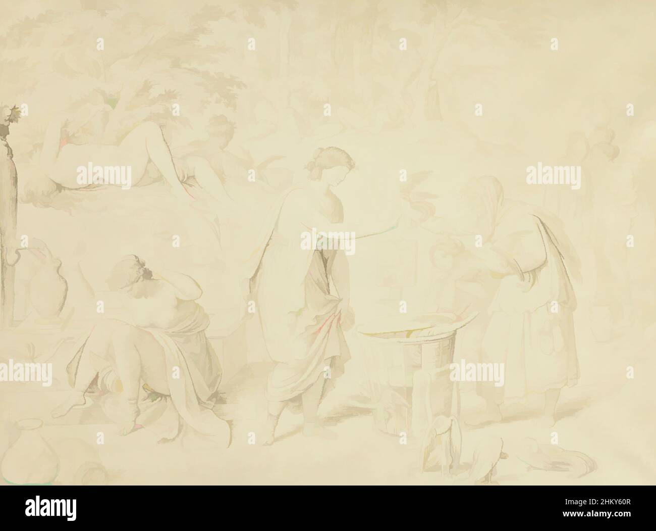 Arte ispirata dalla riproduzione del disegno che mostra una vecchia donna che vende falle alate, c.. 1900 - c. 1920, supporto fotografico, stampa albume, altezza 212 mm x larghezza 293 mm, opere classiche modernizzate da Artotop con un tocco di modernità. Forme, colore e valore, impatto visivo accattivante sulle emozioni artistiche attraverso la libertà delle opere d'arte in modo contemporaneo. Un messaggio senza tempo che persegue una nuova direzione selvaggiamente creativa. Artisti che si rivolgono al supporto digitale e creano l'NFT Artotop Foto Stock