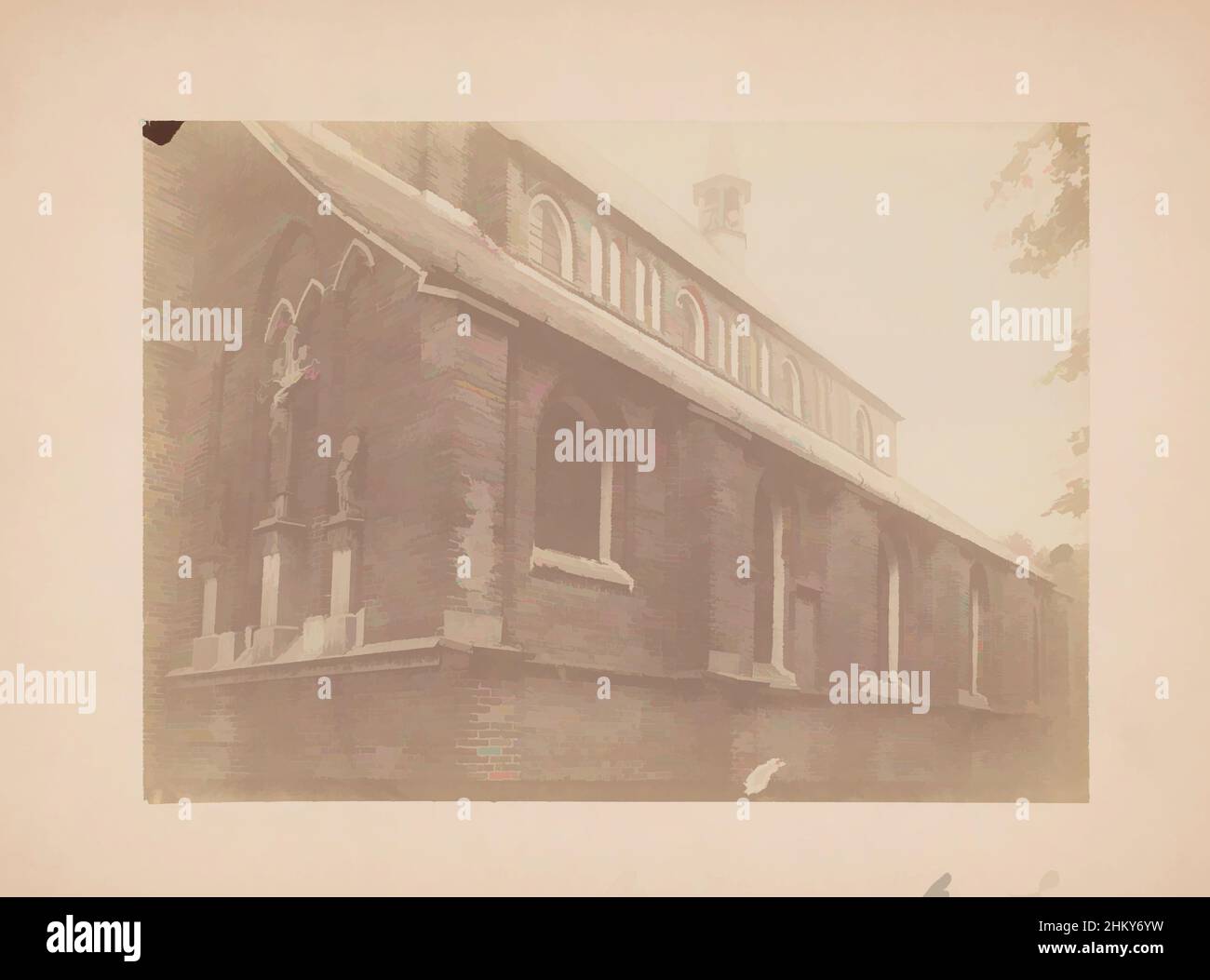 Arte ispirata da parte della chiesa cattolica romana di Lierop, Anoniem (Monumentenzorg) (attribuita a), Lierop, 1891, supporto fotografico, cartone, Stampa albume, altezza 173 mm x larghezza 239 mm, opere classiche modernizzate da Artotop con un tocco di modernità. Forme, colore e valore, impatto visivo accattivante sulle emozioni artistiche attraverso la libertà delle opere d'arte in modo contemporaneo. Un messaggio senza tempo che persegue una nuova direzione selvaggiamente creativa. Artisti che si rivolgono al supporto digitale e creano l'NFT Artotop Foto Stock