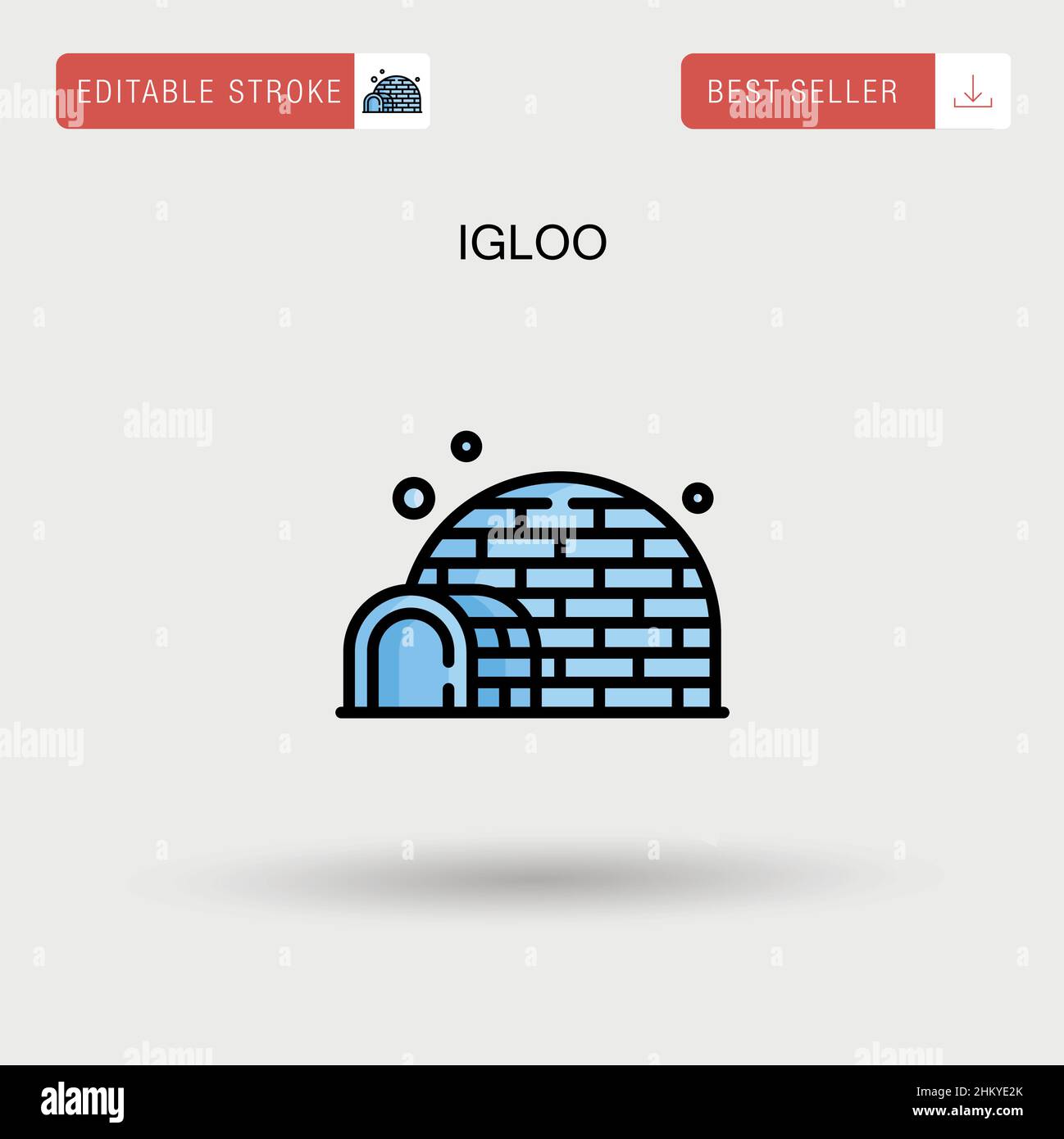 Icona vettore semplice igloo. Illustrazione Vettoriale