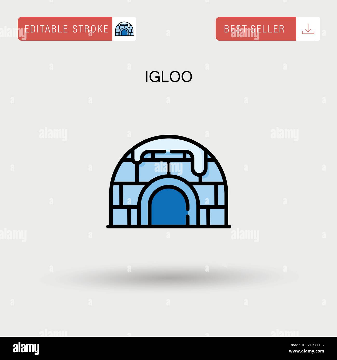 Icona vettore semplice igloo. Illustrazione Vettoriale