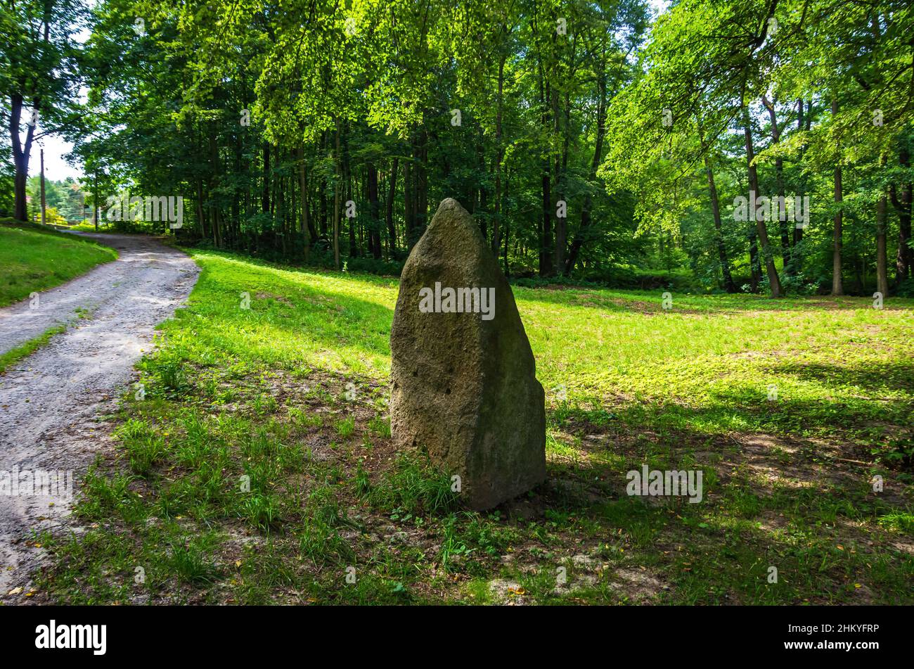 Il paesaggio naturale incontaminato del Tiefental (bassa valle) lungo il fiume Pulsnitz tra Reichenau e Königsbrück in Sassonia, Germania, Europa. Foto Stock