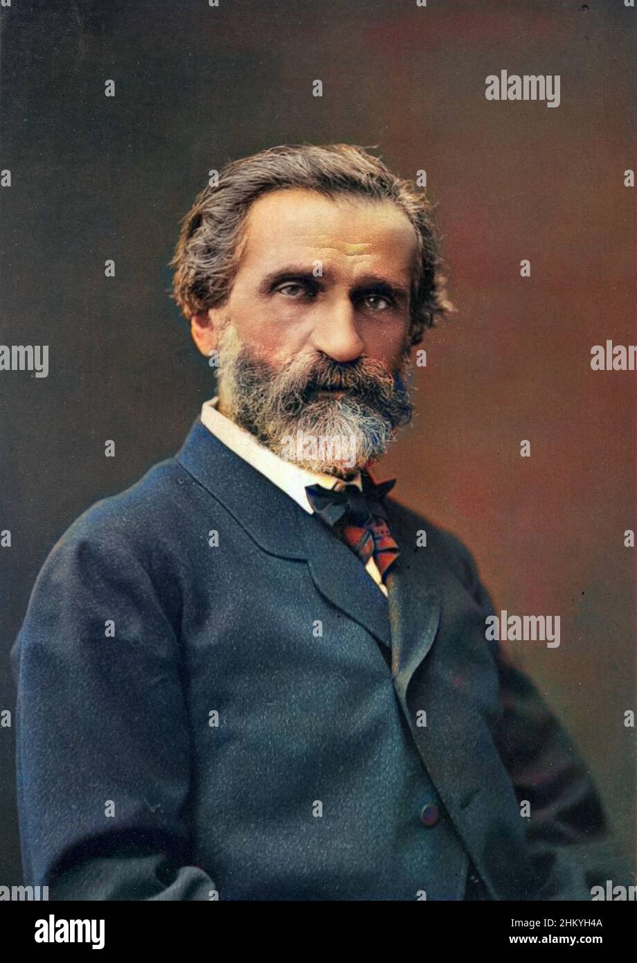 Giuseppe Verdi (1813-1901), compositeur italien vers 1875. Foto Stock