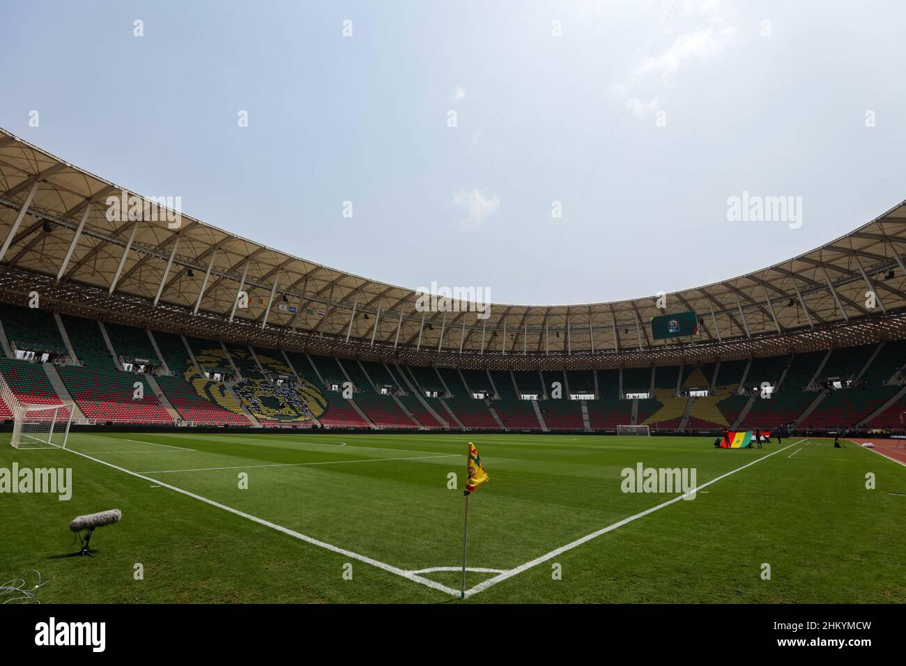 CAMERUN, Yaounde, Febbraio 06 2022 - una visione generale dello stadio  prima della finale della Coppa delle nazioni d'Africa tra Senegal ed Egitto  a Stade d'Olembe, Yaounde, CMR 06/02/2022 Photo SFSI Credit: