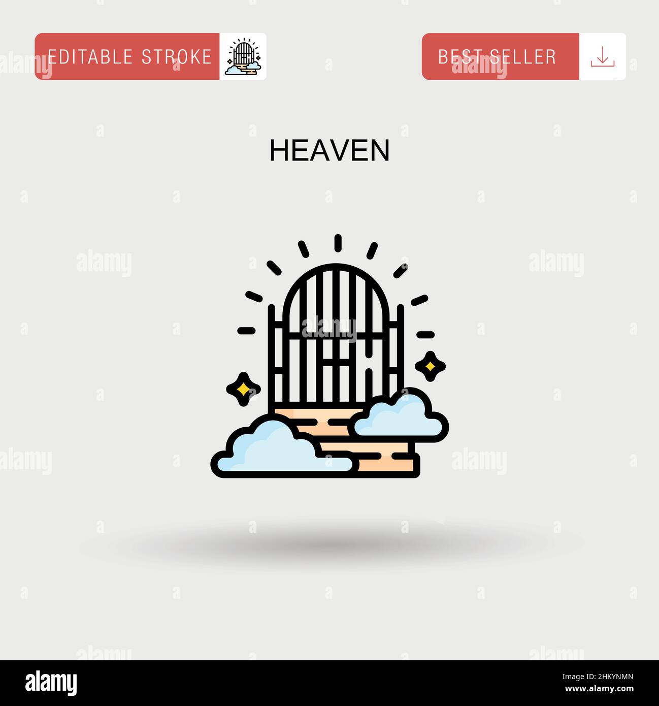 Icona vettoriale di Heaven Simple. Illustrazione Vettoriale