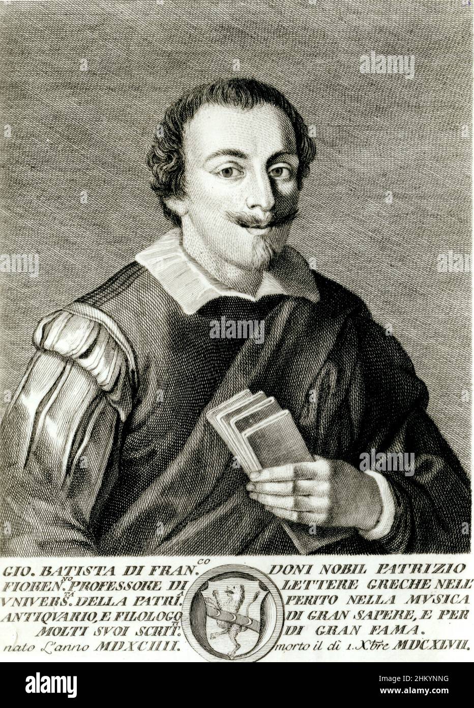 Giovanni Battista doni (1594-1647), musicologo italiano Foto Stock