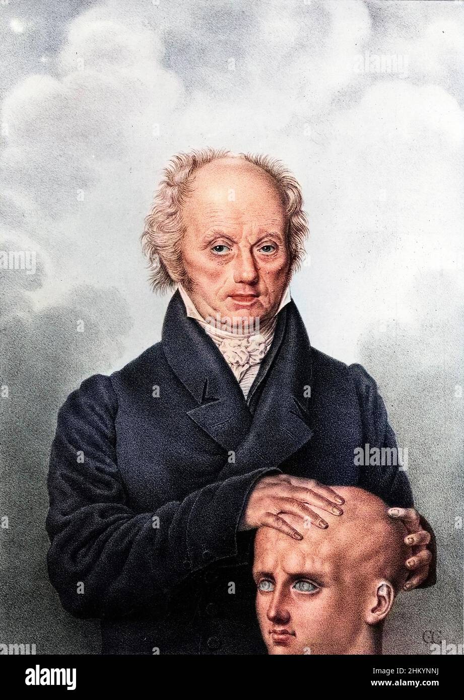 Ritratto di Franz-Joseph Gall (Franz Joseph)(1758 - 1828), medecin allemand, père fondateur de la phrénologie Foto Stock