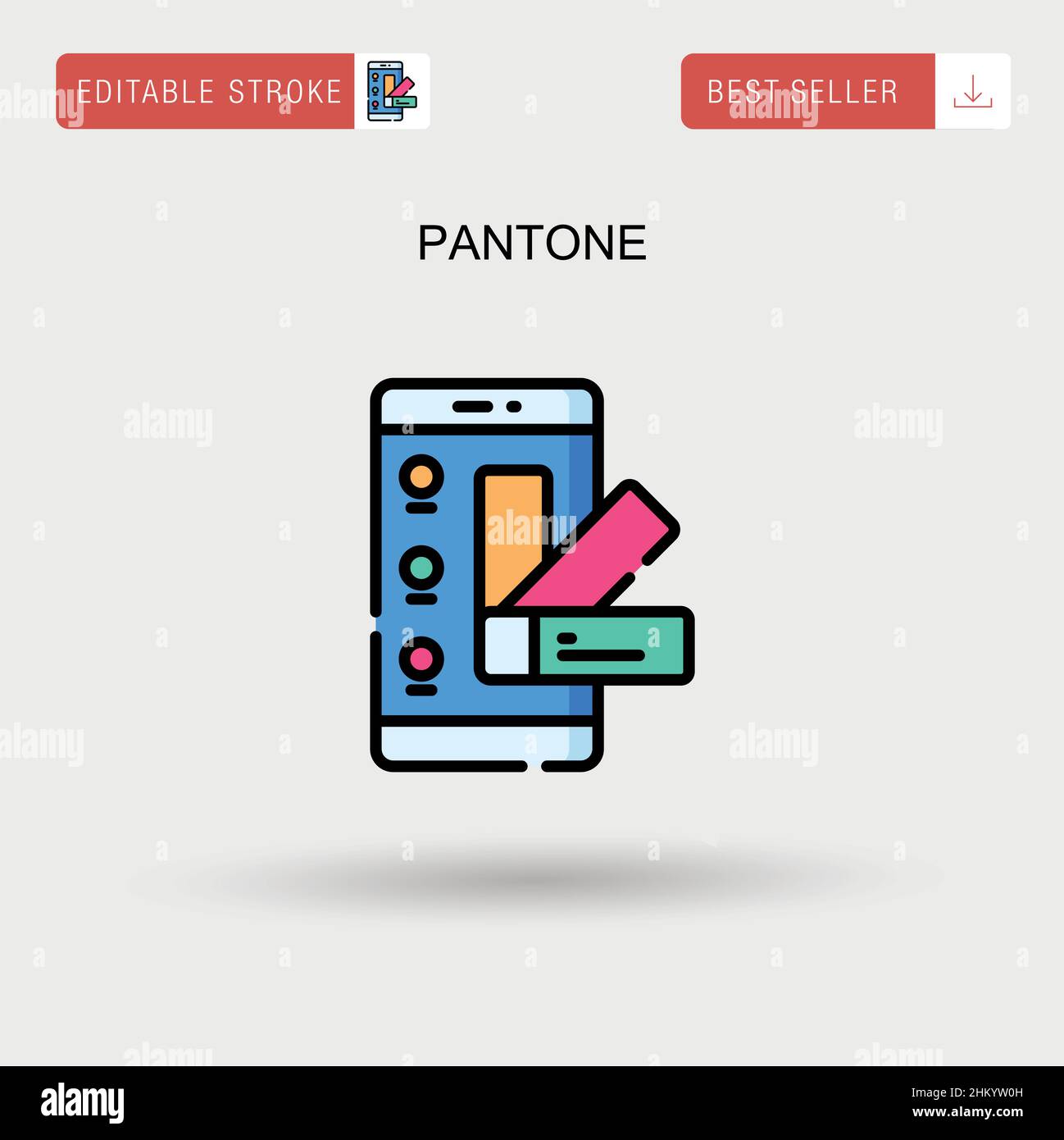 Icona vettore PANTONE Simple. Illustrazione Vettoriale