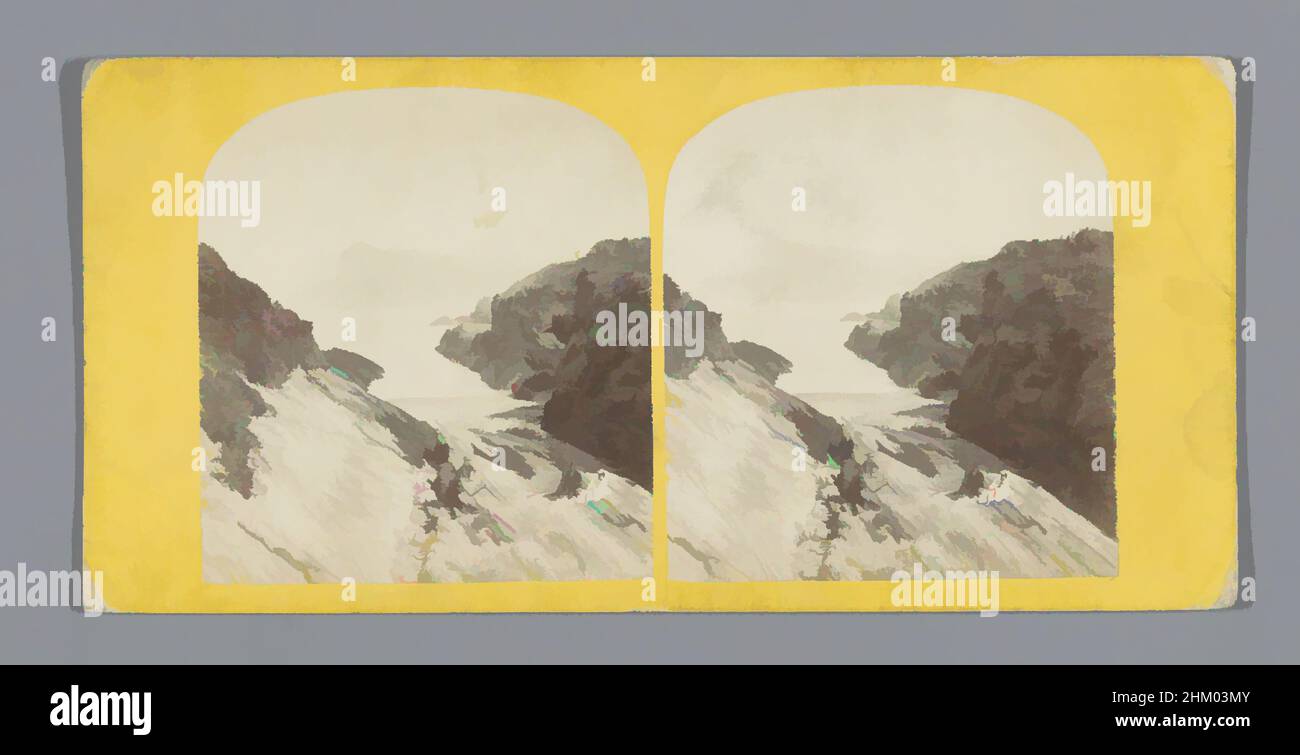 Arte ispirata dal paesaggio costiero (presumibilmente) nel Regno Unito, c.. 1850 - c. 1875, cartone, stampa albume, altezza 85 mm x larghezza 170 mm, opere classiche modernizzate da Artotop con un tocco di modernità. Forme, colore e valore, impatto visivo accattivante sulle emozioni artistiche attraverso la libertà delle opere d'arte in modo contemporaneo. Un messaggio senza tempo che persegue una nuova direzione selvaggiamente creativa. Artisti che si rivolgono al supporto digitale e creano l'NFT Artotop Foto Stock