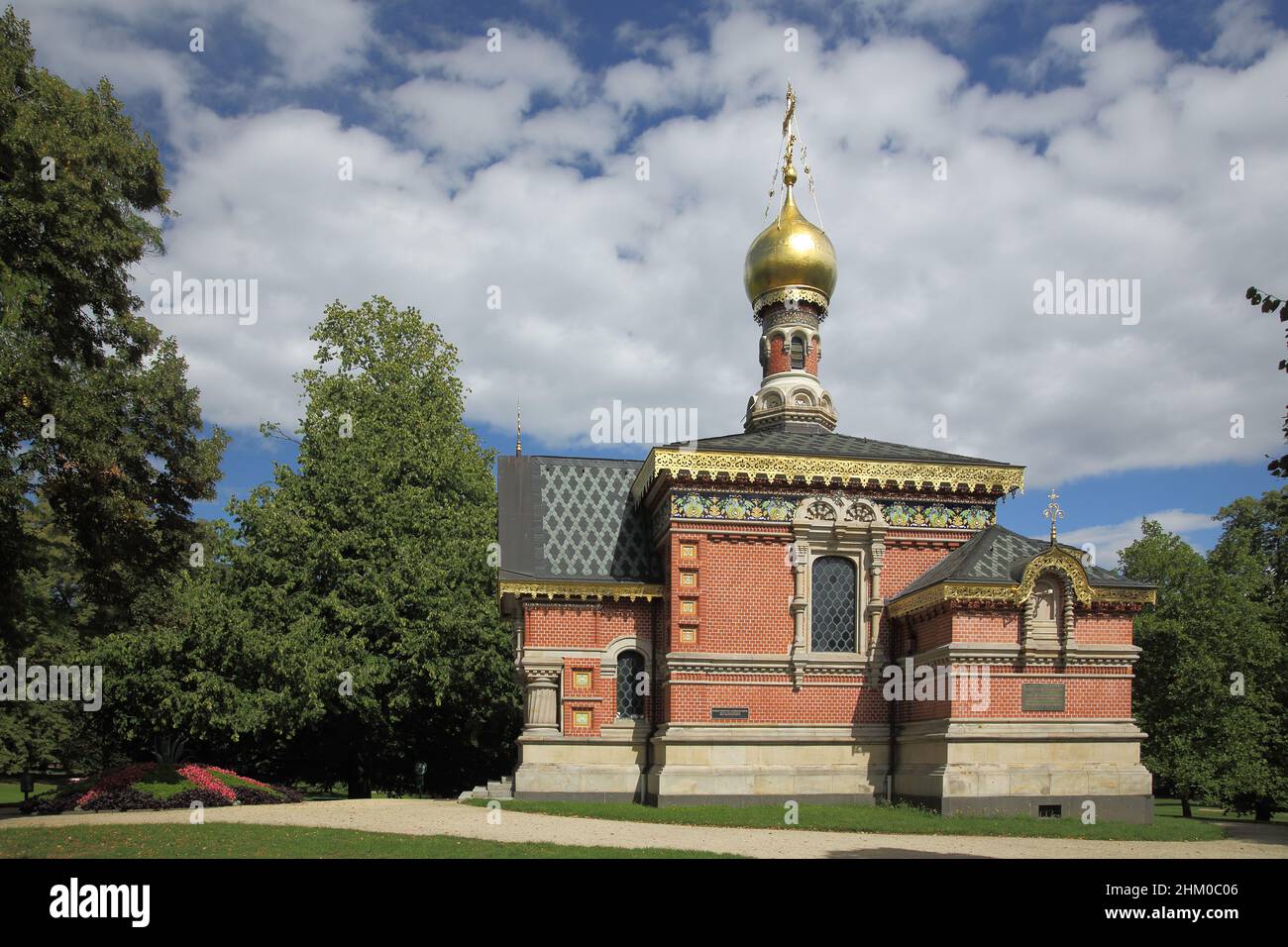 Chiesa ortodossa russa nel Kupark a Bad Homburg, Assia, Germania Foto Stock
