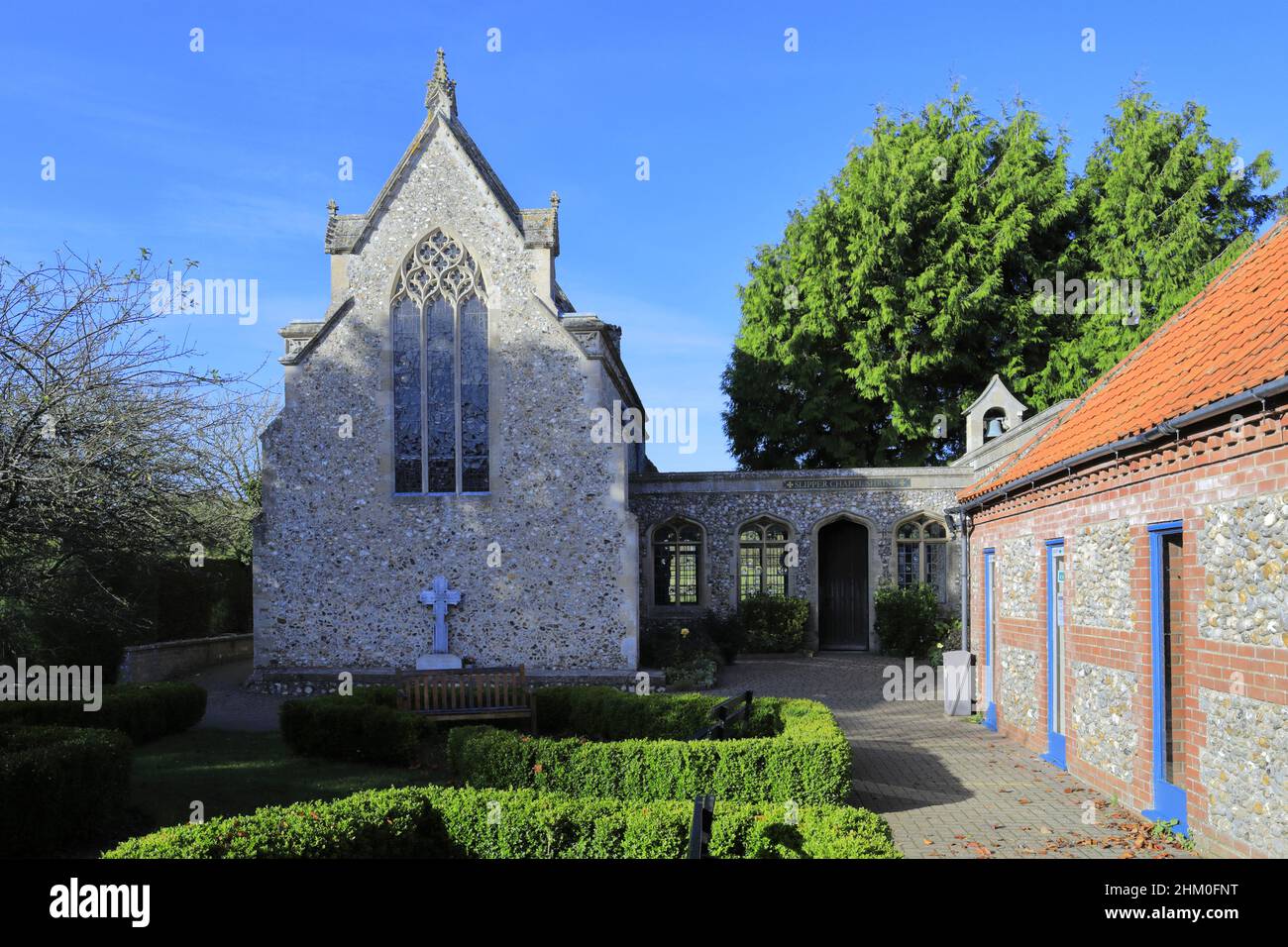 Le rovine della Cappella Slipper, Abbazia di Walsingham, villaggio di Walsingham, Norfolk del Nord, Inghilterra, REGNO UNITO Foto Stock