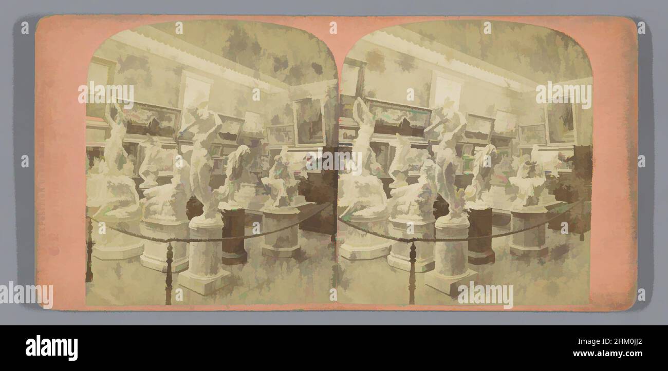 Arte ispirata all'arte italiana alla Fiera Mondiale 1878, Sezione Italienne - Galerie des Beaux Arts, esposizione Universelle de 1878, Étienne Neurdein, editore: Étienne Neurdein, Parigi, 1878, Cartone, carta, stampa albume, altezza 87 mm x larghezza 178 mm, opere classiche modernizzate da Artotop con un tocco di modernità. Forme, colore e valore, impatto visivo accattivante sulle emozioni artistiche attraverso la libertà delle opere d'arte in modo contemporaneo. Un messaggio senza tempo che persegue una nuova direzione selvaggiamente creativa. Artisti che si rivolgono al supporto digitale e creano l'NFT Artotop Foto Stock