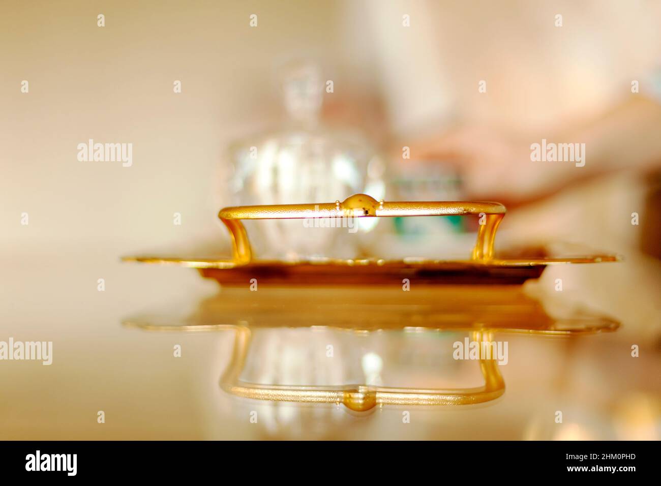 vassoio per tè e caffè Foto Stock
