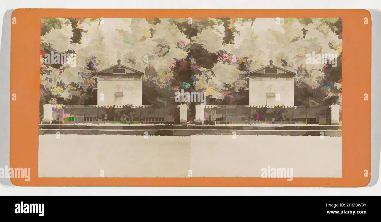 Arte ispirata dal Monumento a F.G. Klopstock in the Brühlpark, Quedlinburg, Klopstock-Denkmal in Brühl zu Quedlinburg, Ansichten von Deutschland, Harz, Hermann Selle, editore: E. Linde & Co. (Sophus Williams), Quedlinburg, editore: Berlino, 1868 - 1890, cartone, Carta, stampe albume, opere classiche modernizzate da Artotop con un tuffo di modernità. Forme, colore e valore, impatto visivo accattivante sulle emozioni artistiche attraverso la libertà delle opere d'arte in modo contemporaneo. Un messaggio senza tempo che persegue una nuova direzione selvaggiamente creativa. Artisti che si rivolgono al supporto digitale e creano l'NFT Artotop Foto Stock