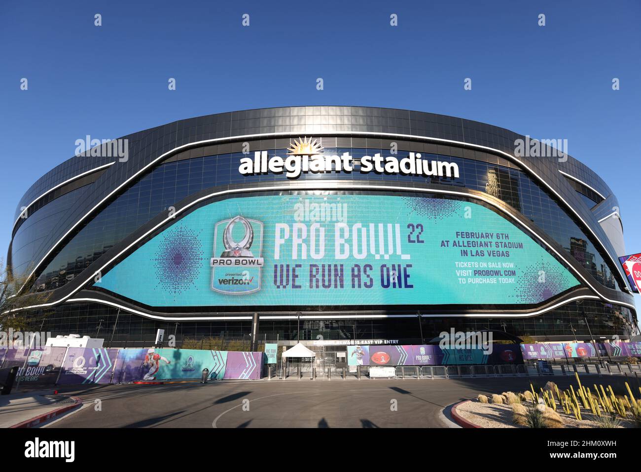 6 febbraio 2022: Stadio Allegiant durante la partita NFL Pro Bowl all'Allegiant Stadium di Las Vegas, Nevada. Darren Lee/CSM Foto Stock