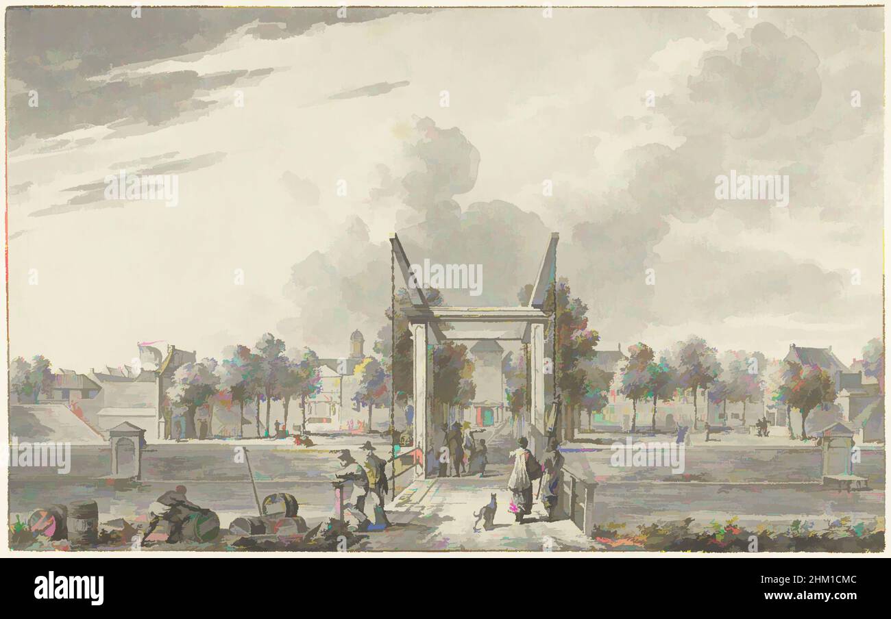 Arte ispirata dalla residenza del Governatore a Batavia, disegnatore: Hendrik Kobell, 1761 - 1779, carta, gesso, Penna, pennello, altezza 179 mm x larghezza 288 mm, opere classiche modernizzate da Artotop con un tocco di modernità. Forme, colore e valore, impatto visivo accattivante sulle emozioni artistiche attraverso la libertà delle opere d'arte in modo contemporaneo. Un messaggio senza tempo che persegue una nuova direzione selvaggiamente creativa. Artisti che si rivolgono al supporto digitale e creano l'NFT Artotop Foto Stock