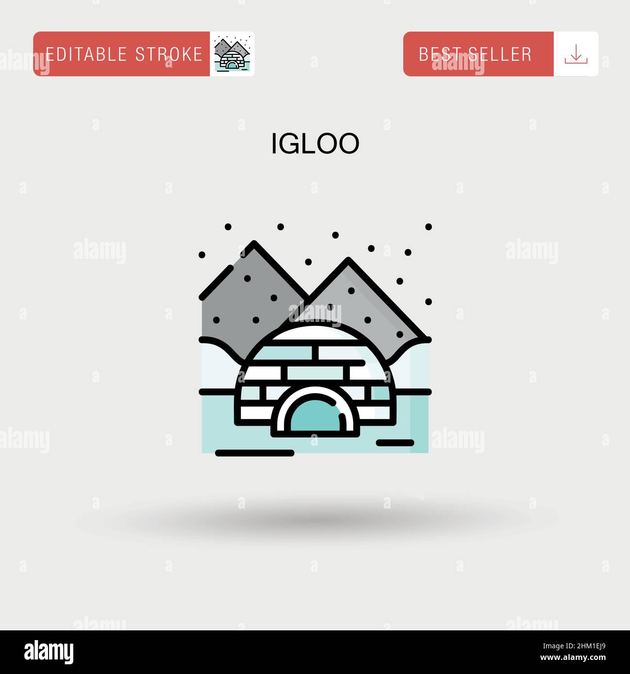 Icona vettore semplice igloo. Illustrazione Vettoriale