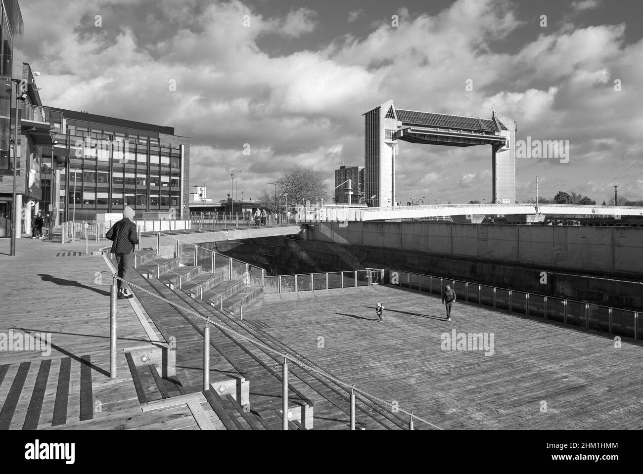 Moderna barriera di marea Foto Stock