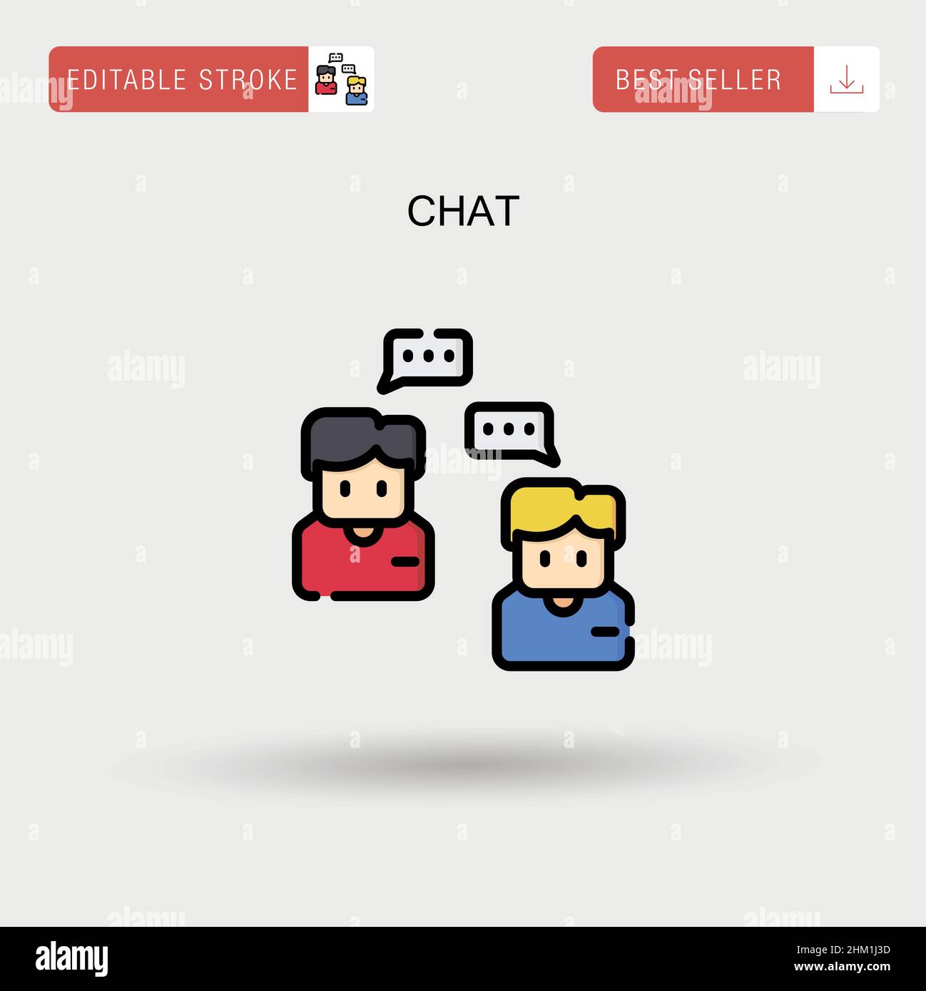 Icona vettore semplice chat. Illustrazione Vettoriale