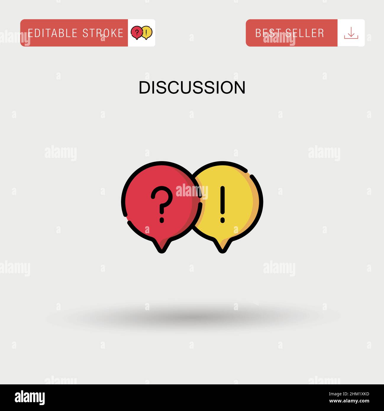 Icona vettore semplice per la discussione. Illustrazione Vettoriale