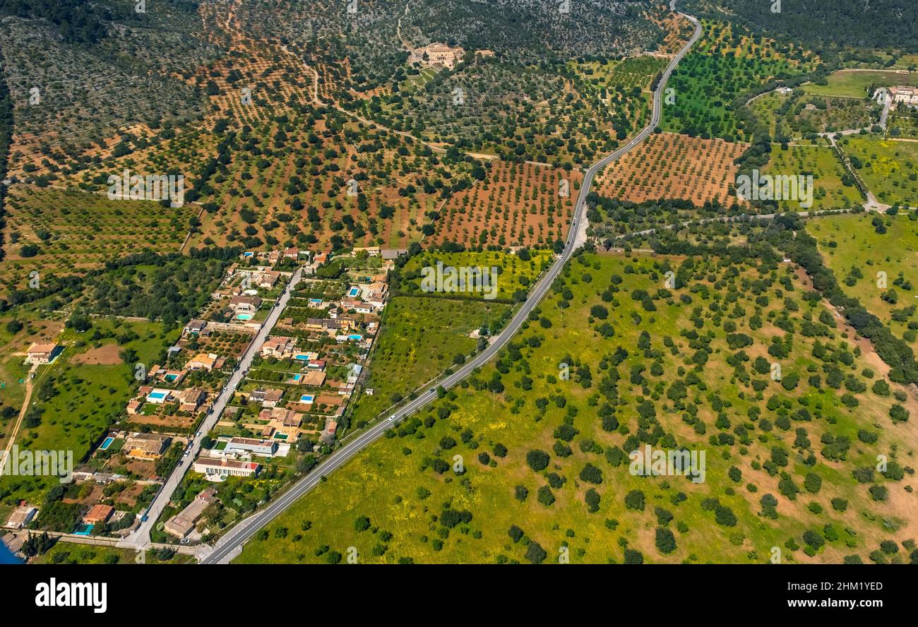 Veduta aerea, Urbanization son Maxella, s'Esgleieta, Son Espanyol, Mallorca, Isole Baleari, Isole Baleari, Baleares, Spagna, ESP, Europa, a volo d'uccello Foto Stock