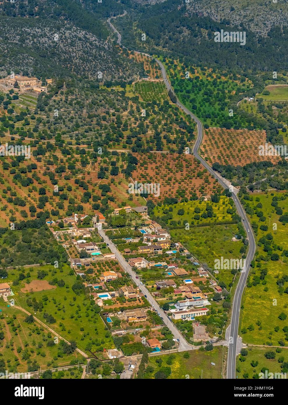 Veduta aerea, Urbanization son Maxella, s'Esgleieta, Son Espanyol, Mallorca, Isole Baleari, Isole Baleari, Baleares, Spagna, ESP, Europa, a volo d'uccello Foto Stock