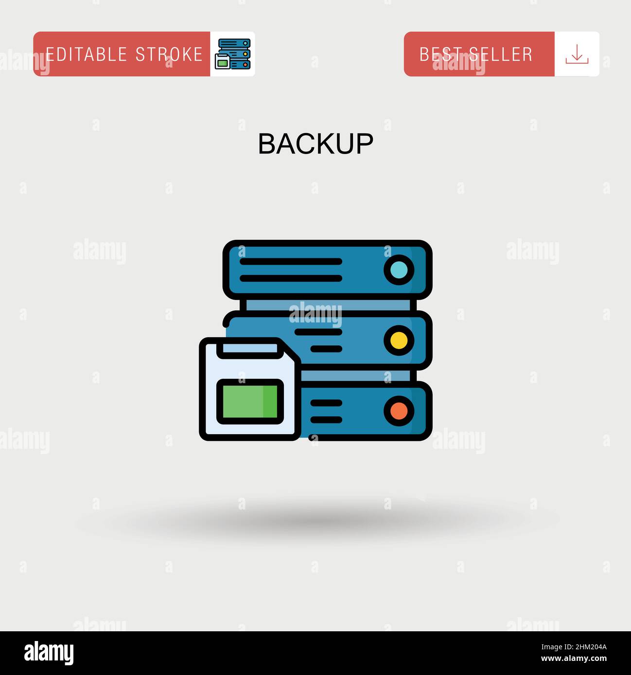 Icona vettore semplice di backup. Illustrazione Vettoriale