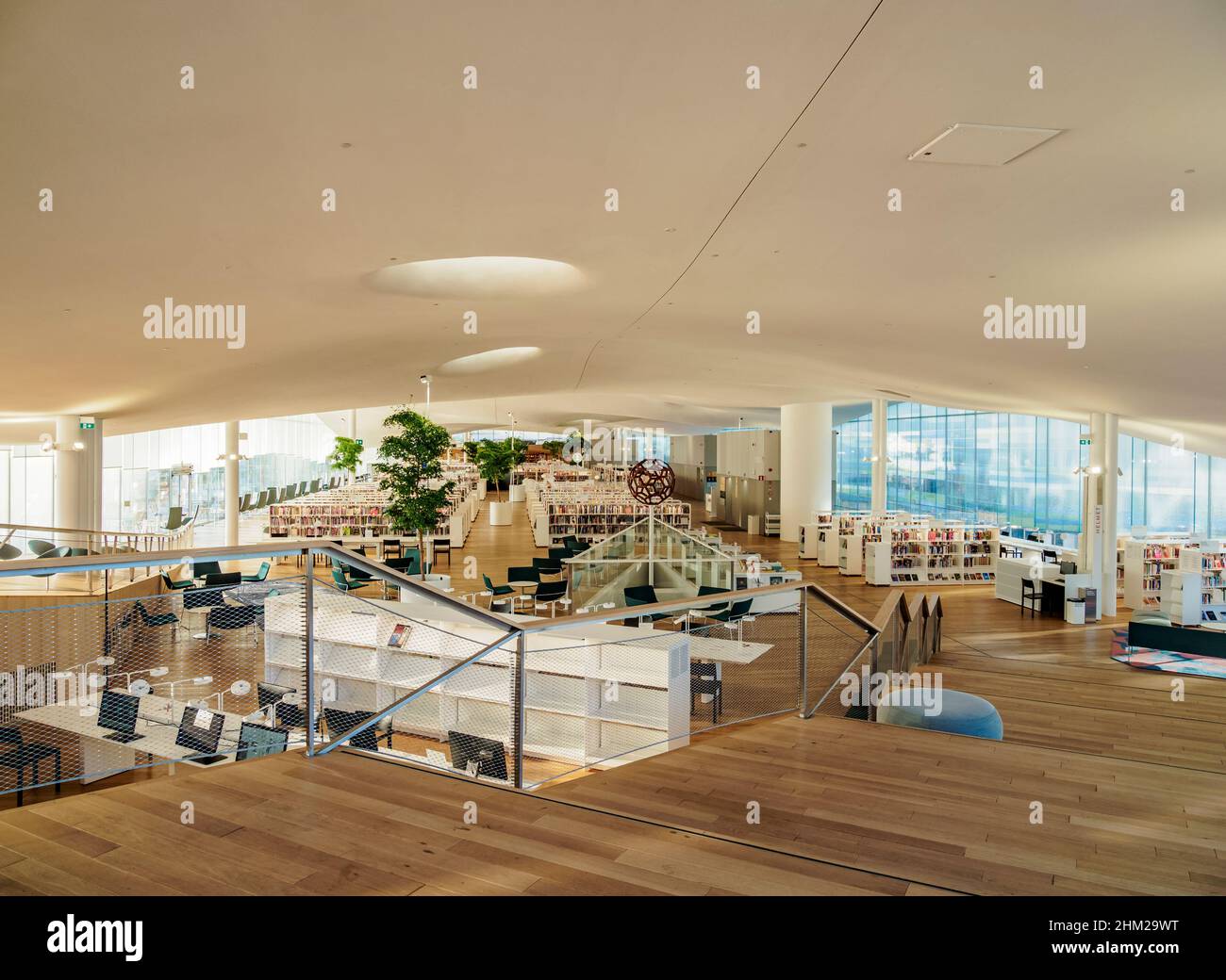 Biblioteca Centrale Oodi, interni, Helsinki, Contea di Uusimaa, Finlandia Foto Stock