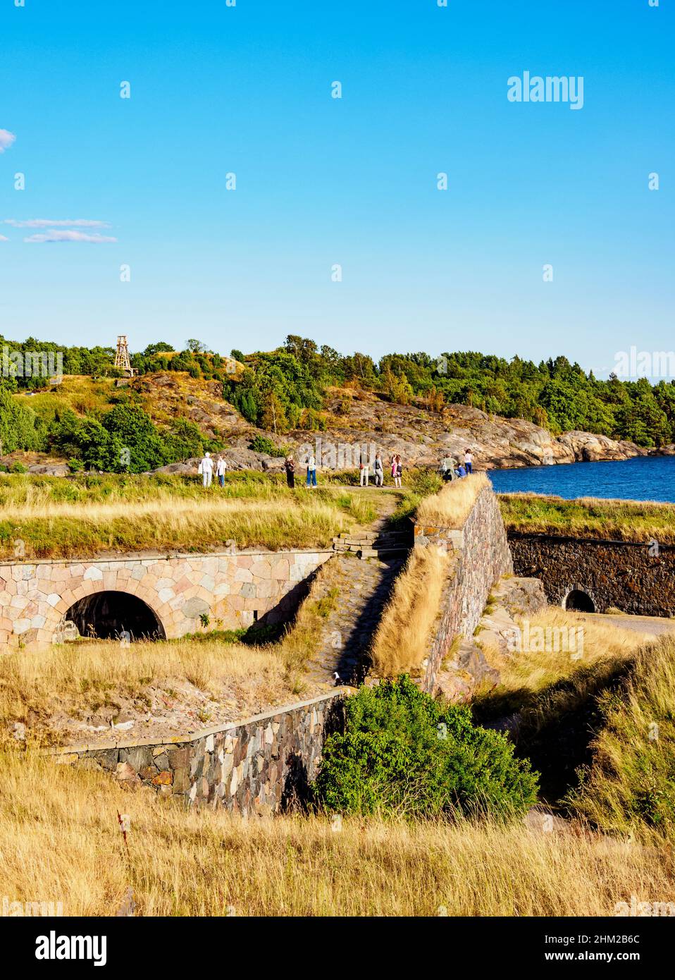 Fortezza di Suomenlinna, patrimonio dell'umanità dell'UNESCO, Helsinki, contea di Uusimaa, Finlandia Foto Stock