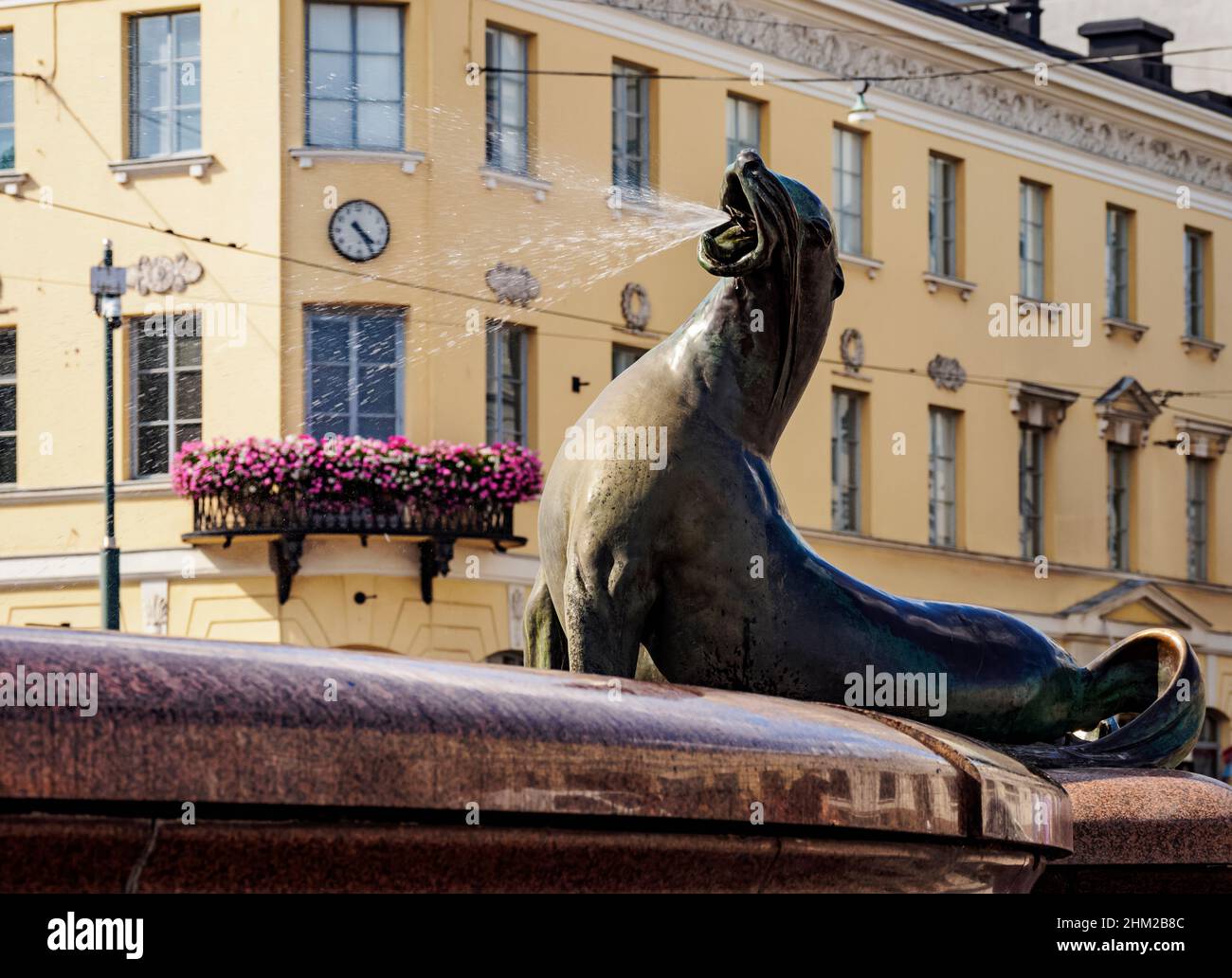 Fontana di Havis Amanda, Piazza del mercato di Kauppatori, Helsinki, Contea di Uusimaa, Finlandia Foto Stock