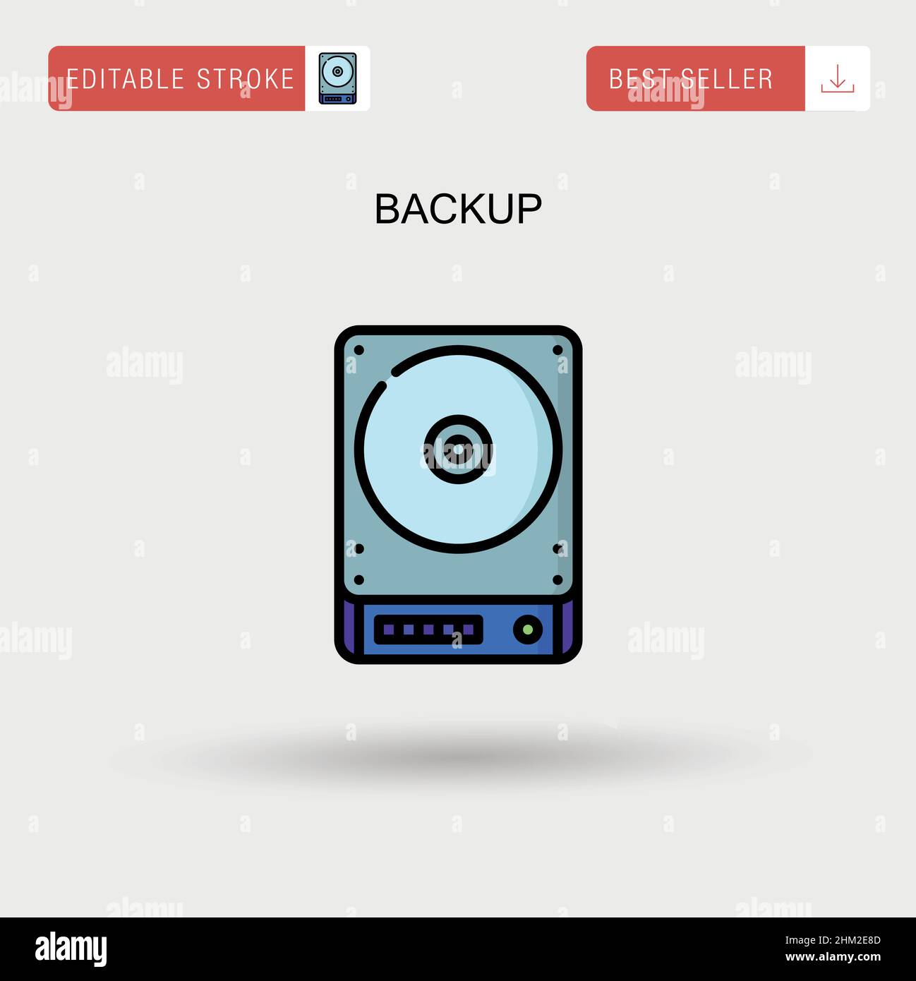 Icona vettore semplice di backup. Illustrazione Vettoriale