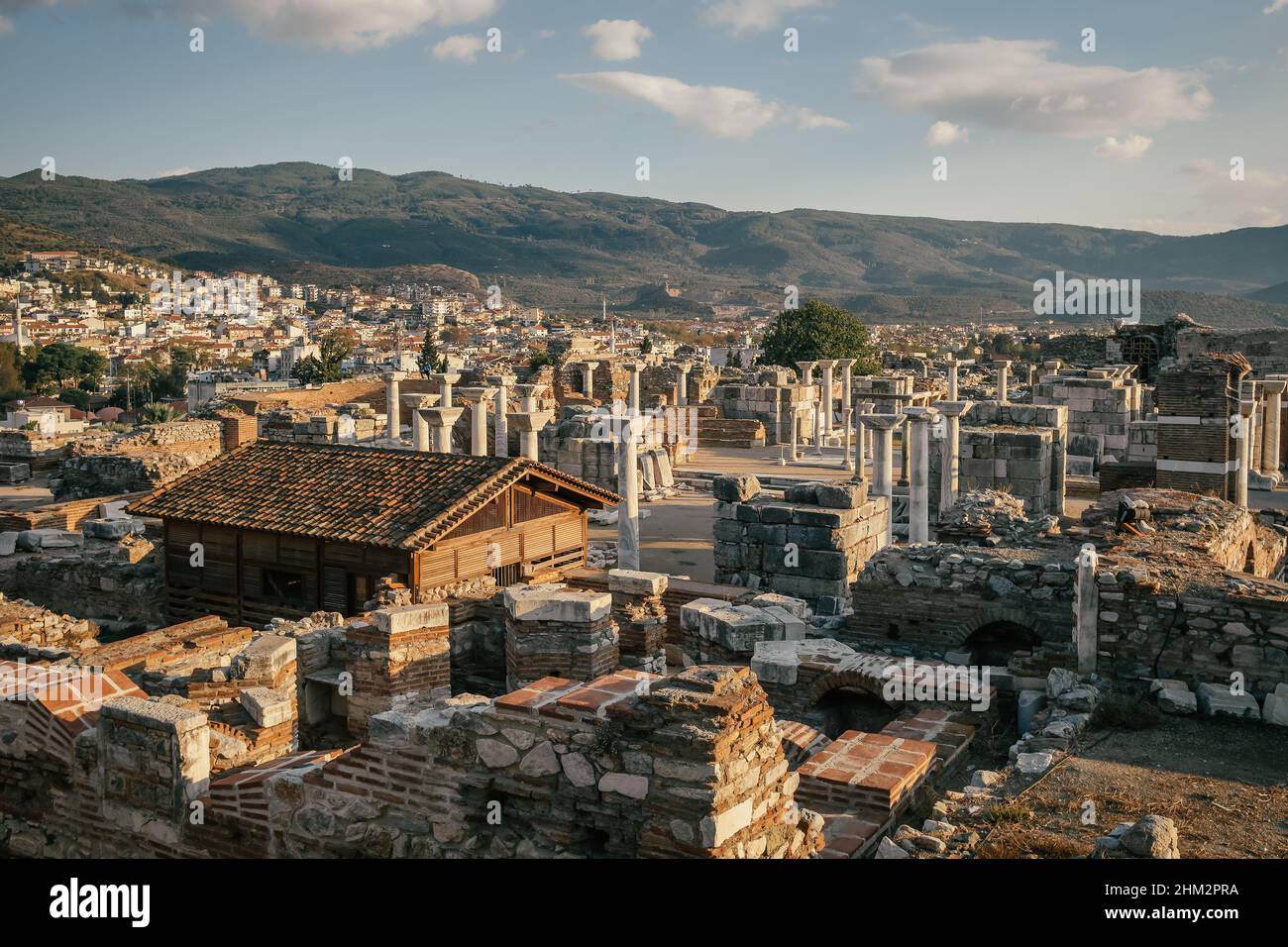 Antiche rovine della Basilica di Johns a Selcuk, Turchia. Foto Stock