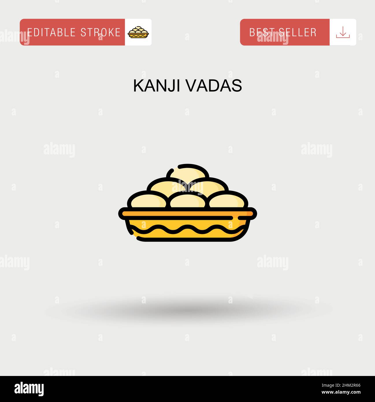 Kanji vadas semplice icona vettoriale. Illustrazione Vettoriale