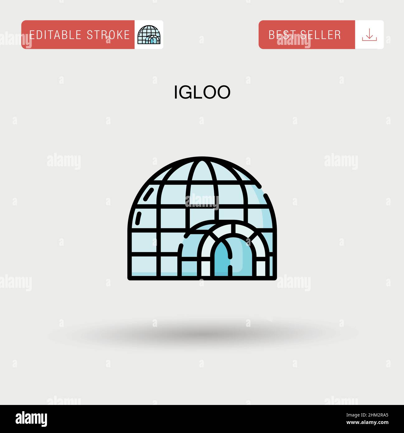 Icona vettore semplice igloo. Illustrazione Vettoriale