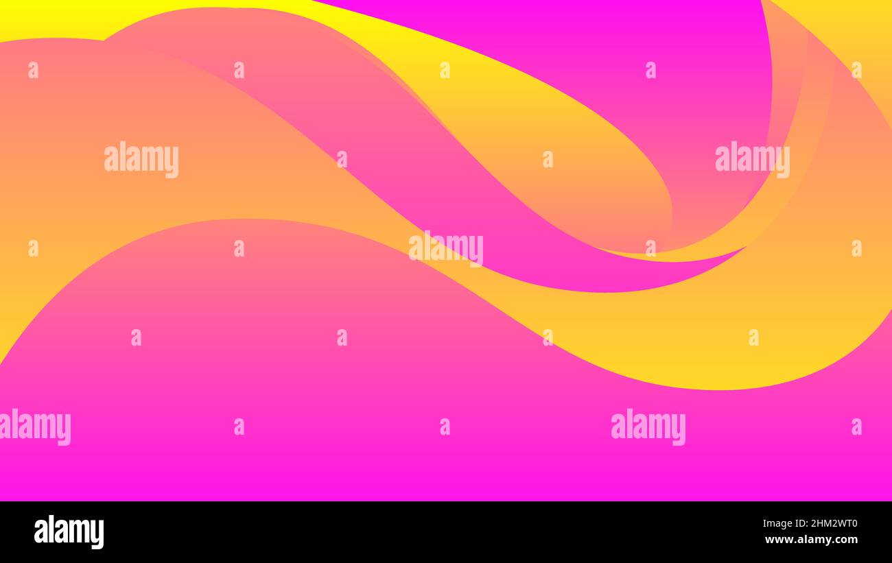 Sfondo astratto onda rosa giallo Illustrazione Vettoriale