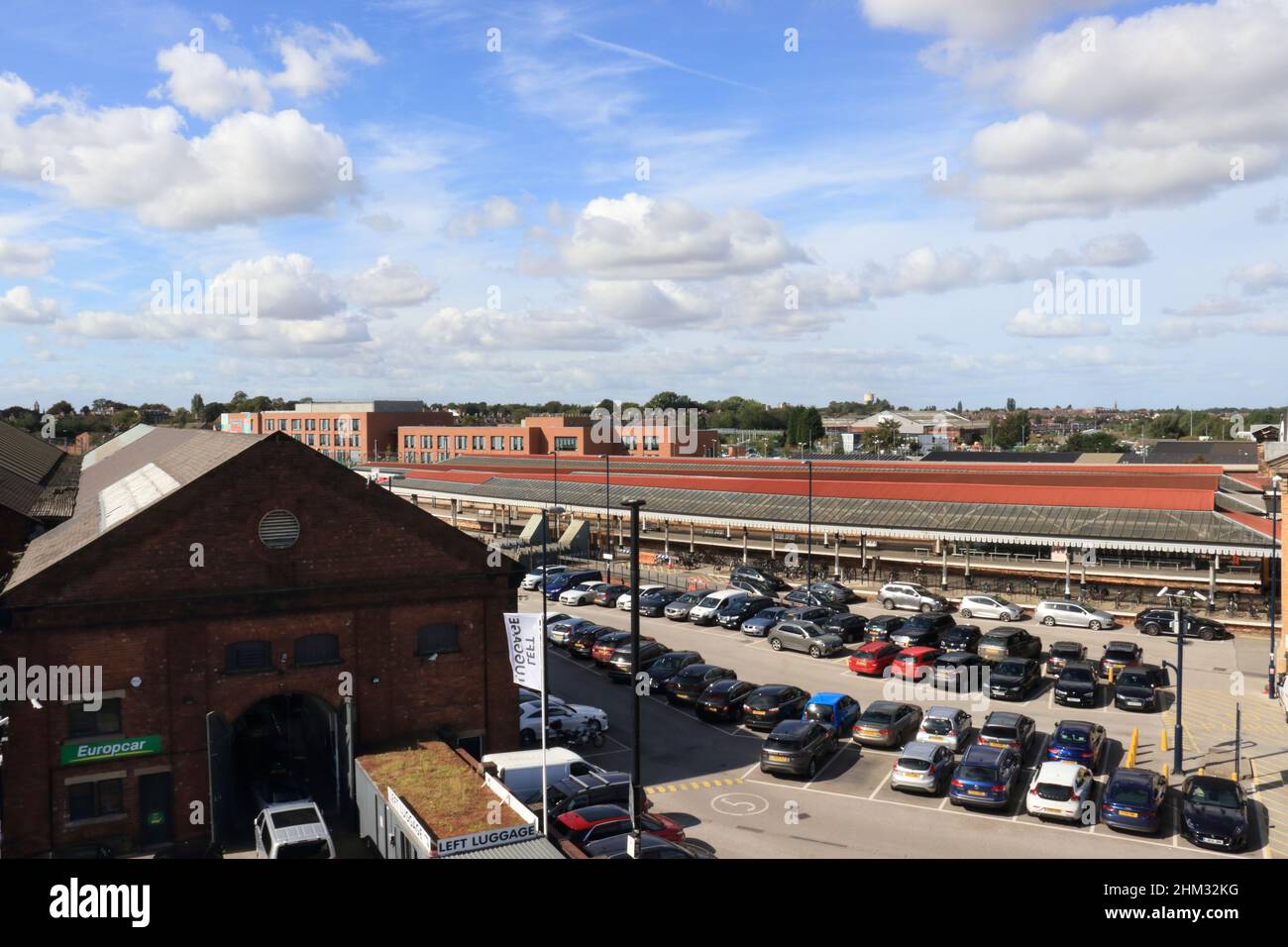 Stazione ferroviaria di York Long Stay Car Park, Queen Street, York, Yorkshire, Inghilterra, REGNO UNITO Foto Stock