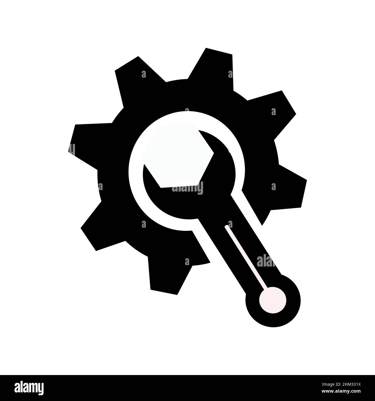 Icona astratta vettoriale sul bianco, illustrazione isolata per grafica e web design. Semplice simbolo piatto. Illustrazione Vettoriale