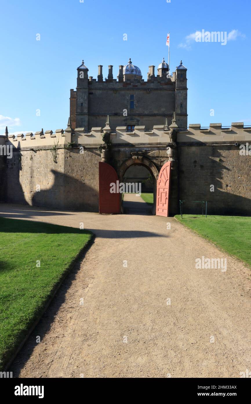 Bolsover Castle, Bolsover, Derbyshire, Inghilterra, Regno Unito Foto Stock