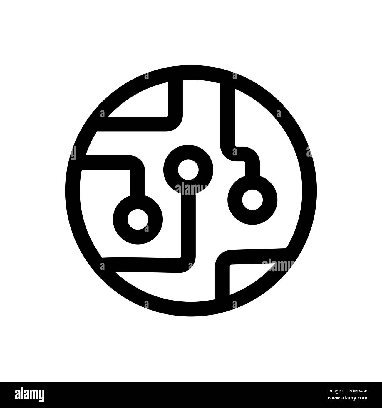 Icona vettoriale astratta su bianco, illustrazioni isolate per grafica e web design. Illustrazione perfetta del pittogramma nero su sfondo bianco. Illustrazione Vettoriale