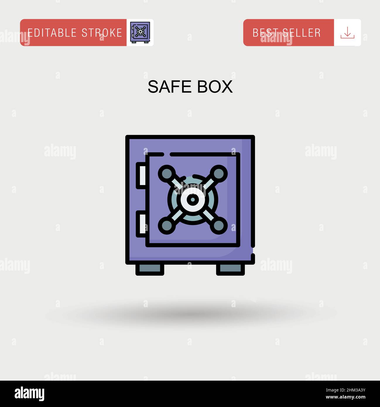 Icona vettore semplice scatola di sicurezza. Illustrazione Vettoriale