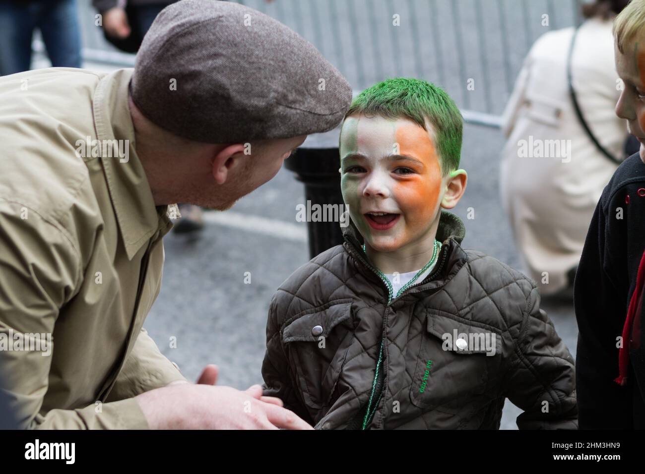 Festa di San Patrizio a Dublino, Irlanda Foto Stock