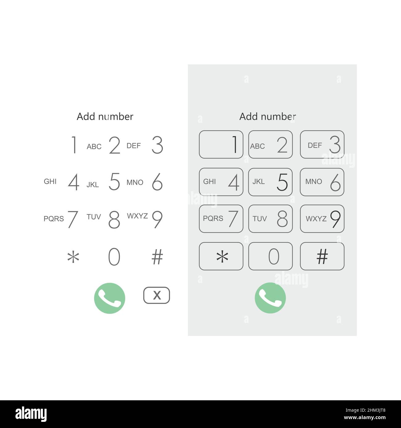 Tastiera con numeri e lettere per il telefono. Tastierino dell'interfaccia  utente per smartphone. Modello tastiera nel dispositivo touchscreen.  Vettore Immagine e Vettoriale - Alamy